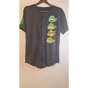 TEENAGE MUTANT NINGA TURTLES 90'S Y2K BASEBALL MOVIE CARTOON JERSEY SIZE MEDIUM